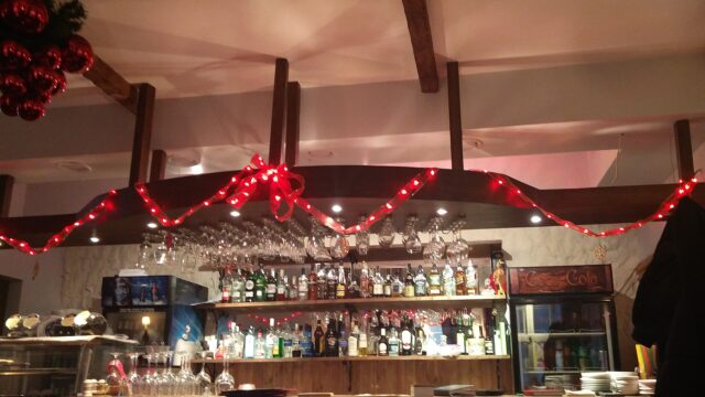 The bar counter of a restaurant in Tallinn's Old Town; an illustration, not taken at Pat & Betty.