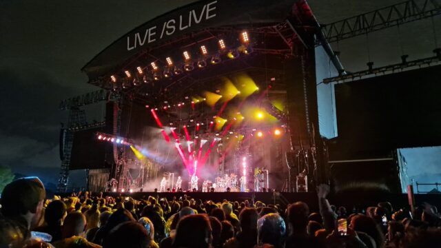 The Smashing Pumpkins performing on stage at the Live is Live festival in Antwerp, June 30 2024