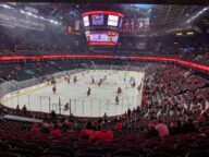 A Calgary Flames home game against the Vancouver Canucks in Calgary on September 16 2019.