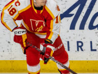Calgary Wranglers player Ben Jones during an AHL home game in Calgary on October 29 2022.